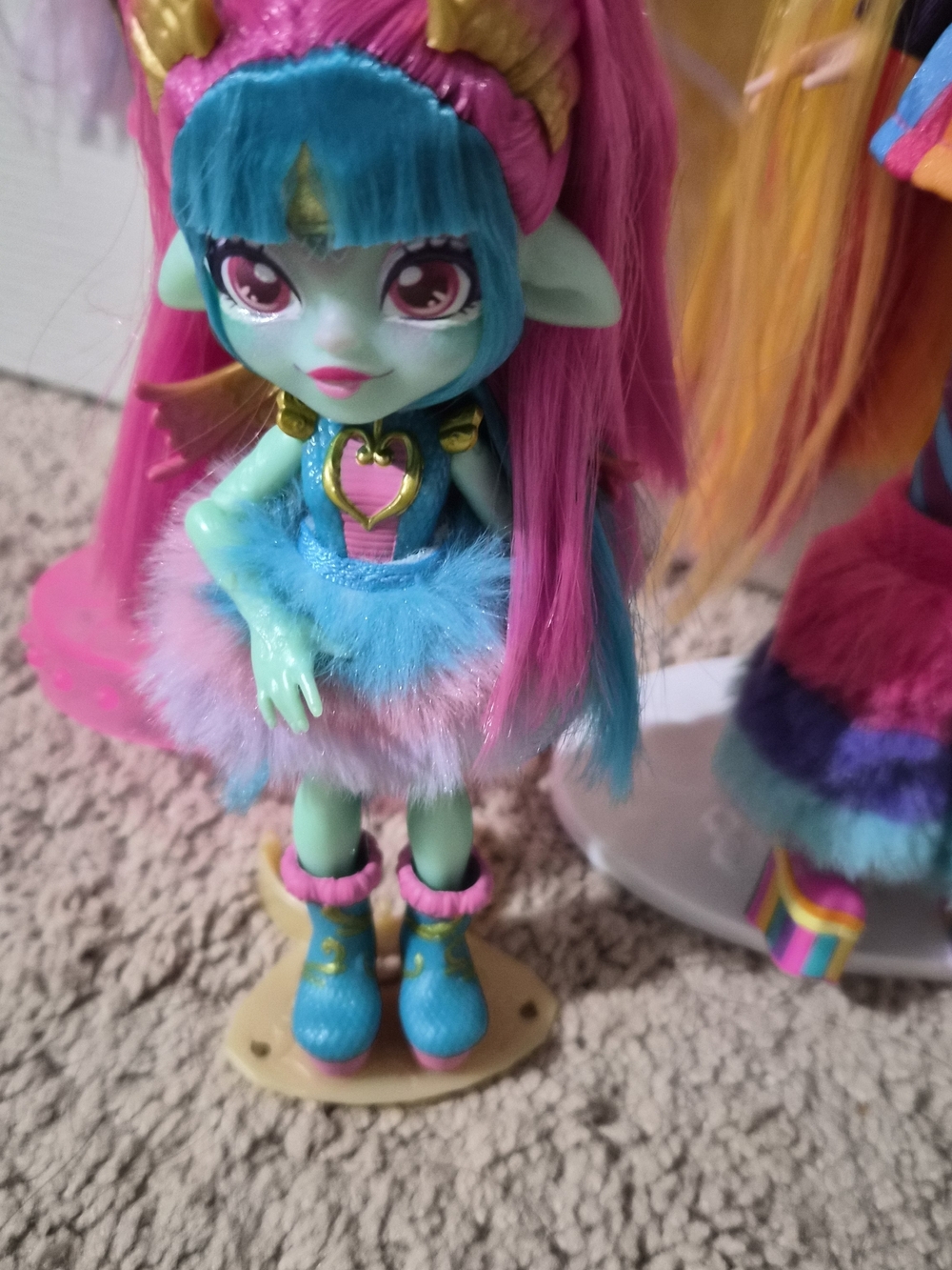 Colorful Rainbow Fashion Doll Trio - Bright Multi-Color Dolls - Picture 4 of 4